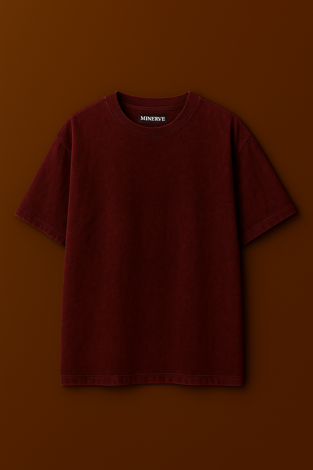 Camiseta Oversize Acid wash Vino tinto