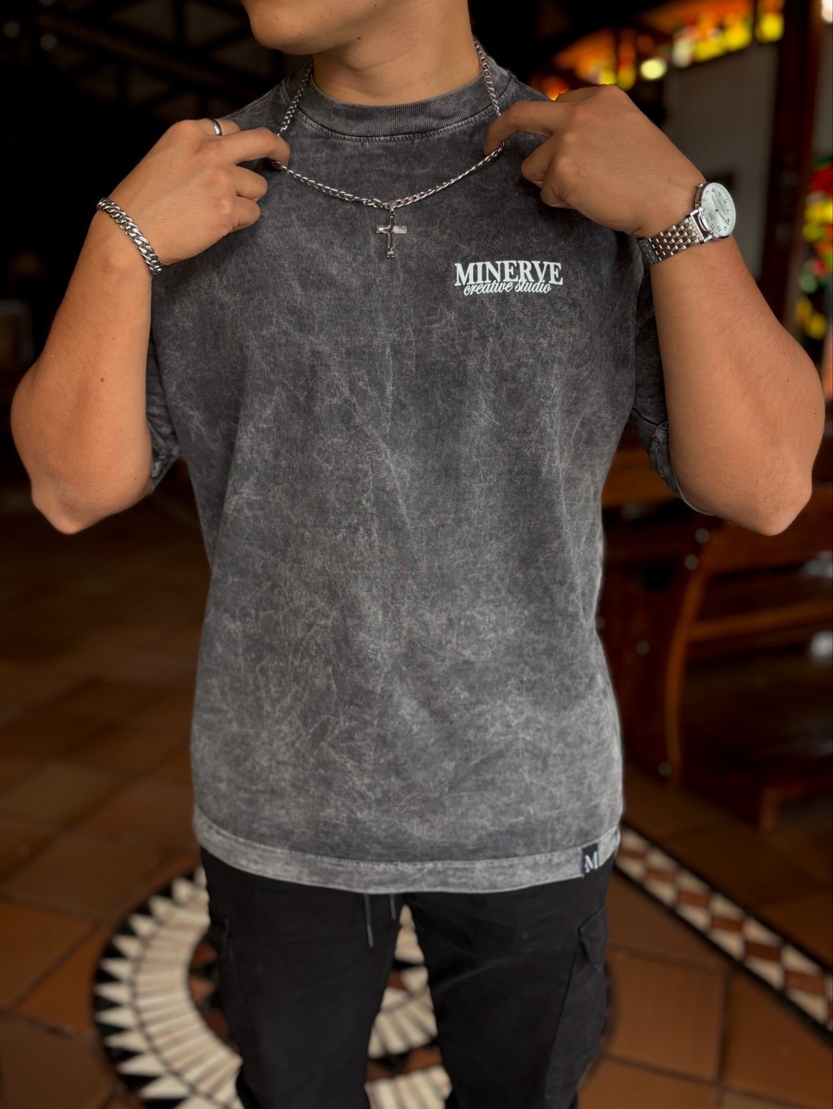 TSHIRT OVERSIZE ACID GRIS DIVINITY