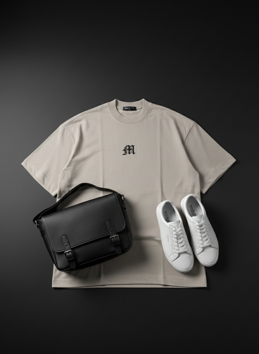 TSHIRT OVERSIZE GRIS CHINESE